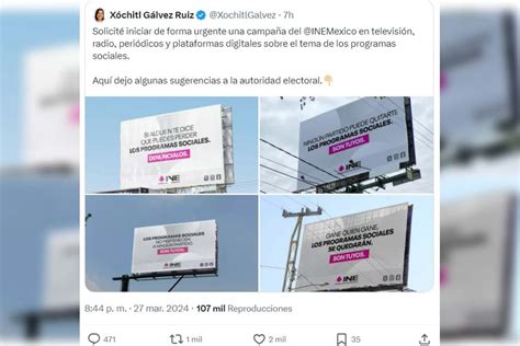 INE pide a Xóchitl Gálvez no utilizar su logo Morena la denuncia por