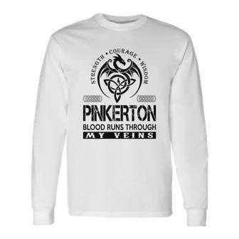 Pinkerton Blood Runs Through My Veins Long Sleeve T Shirt Seseable