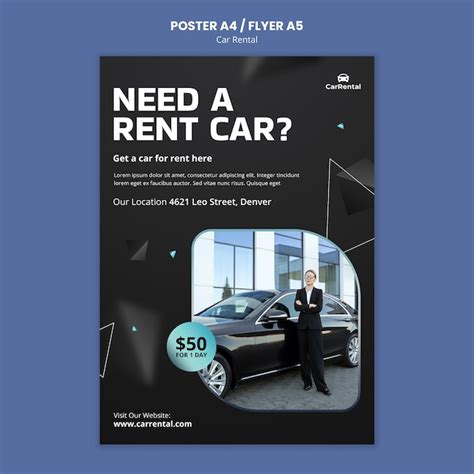 Free Psd Flat Design Car Rental Banner Template