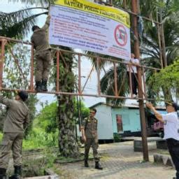 Satpol PP Kotim Larang Pedagang Menggelar Lapak Di Kawasan Ini