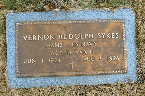 Vernon Rudolph Sykes Homenaje De Find A Grave