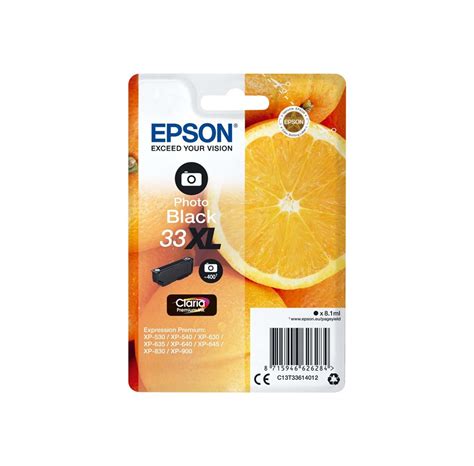 Epson Xl Original Black Ink Photo Tintenpatrone Foto Schwarz