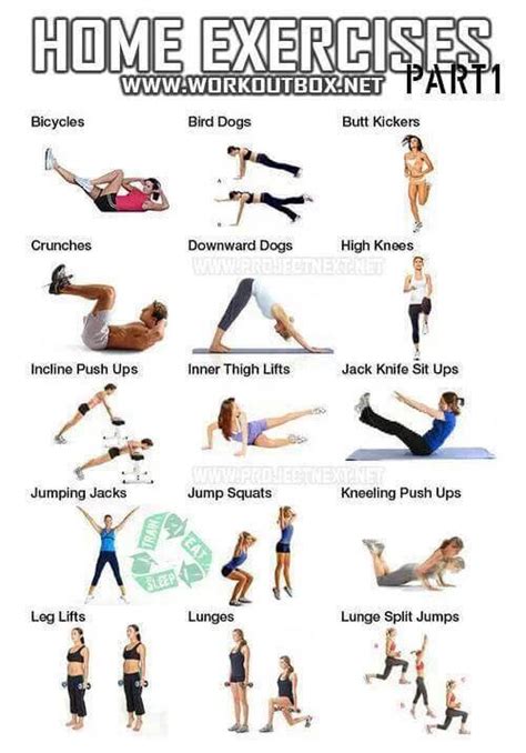 Home Exercises - Healthy Fitness Workout Lunges Squats Leg Abs - PROJECT NEXT - Bodybuilding ...