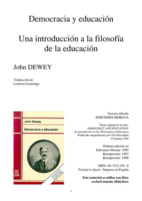 Dewey John Democracia y educacion Cap 7 Democracia y educación