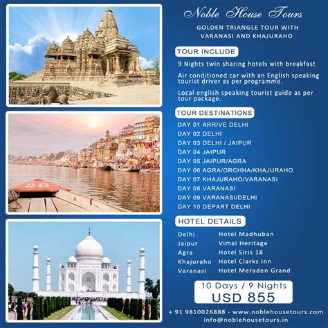 10 Days Golden Triangle Tour with Varanasi and Khajuraho - Noble House ...