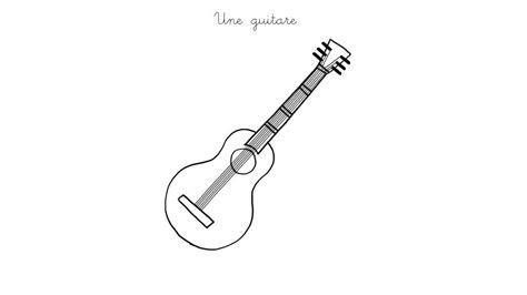 Coloriage à Imprimer Une Guitare