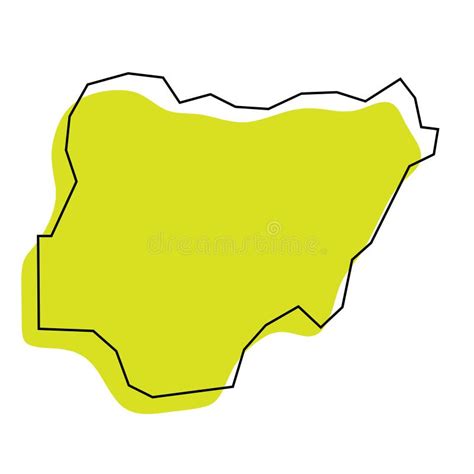 Nigeria Vector Country Map In Three Levels Of Smoothness Stock Vector