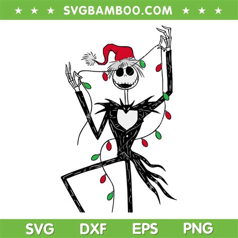 Jack Skellington Christmas Lights SVG PNG