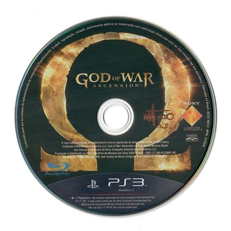 God Of War Ascension Ps Somente O Disco Detalhe Jogo M Dia