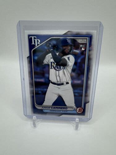 Junior Caminero Bowman Rc Tampa Bay Rays Baseball Card Ebay