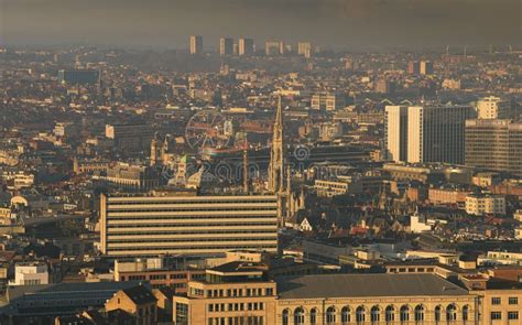 Brussels From Above Sky View Over The Most Well Known Places In The