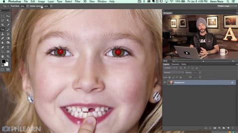 How to Remove Red-Eye in Photoshop - PHLEARN