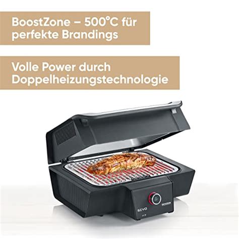 Severin Sevo Gt Elektrogrill Mit Deckel F R Drinnen Und