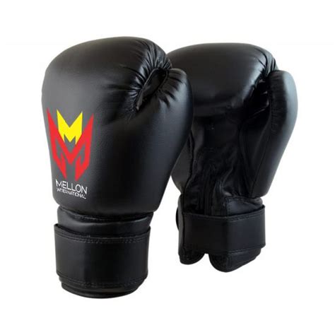 Plain Black Boxing Gloves - Mellon International