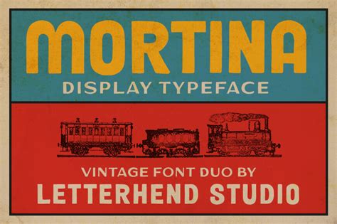 Mortina Font Duo Display Typeface By Letterhend TheHungryJPEG