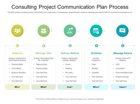 Consulting Project Communication Plan Process Presentation Graphics