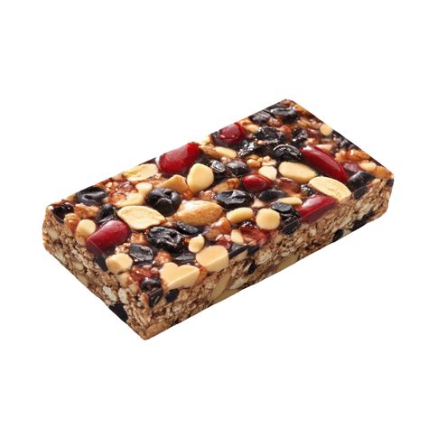 Healthy nut and fruit bar with mixed seeds, cut out - stock . 49223144 PNG