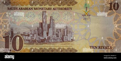 Saudi Ten Riyals Banknote Saudi Arabian 10 Riyals Money Background