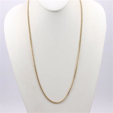 Kt Gold Curb Link Necklace Property Room