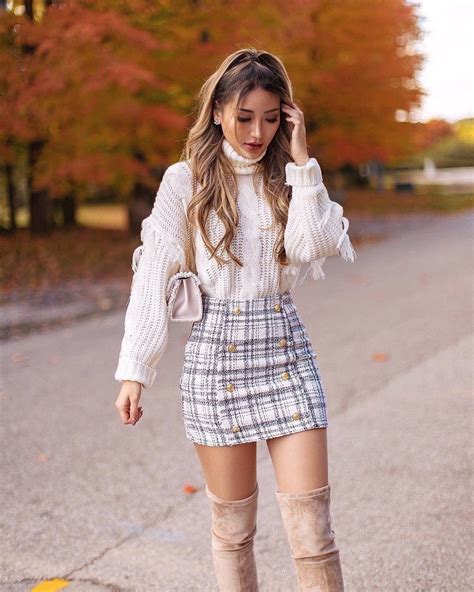 White Plaid Skirt Kerina Mango