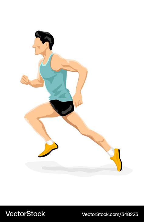 Athlete running Royalty Free Vector Image - VectorStock