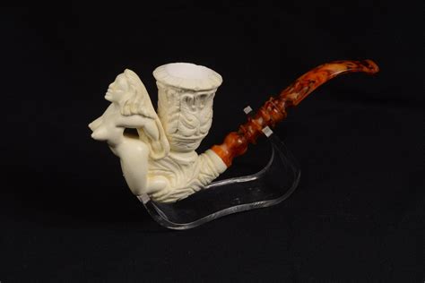 Large Nude Lady Meerschaum Pipe Special Unique Hand Carved Best Quality Tobacco Pfeife With Case