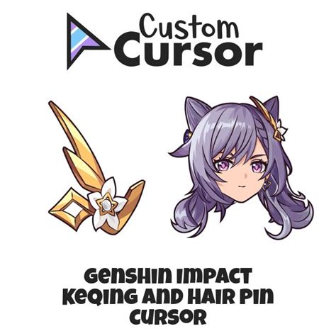 Genshin Impact Keqing And Hair Pin Cursors Custom Cursor