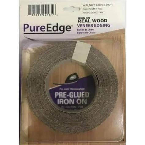 PureEdge 7 8 In X 25 Ft Walnut Real Wood Veneer Edgebanding With Hot Melt Adhesive 901816