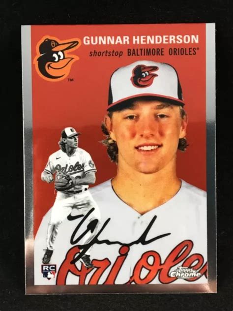 Gunnar Henderson Topps Cromato Platino Anniversario Rookie Rc