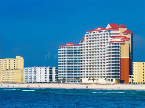 Condos and Hotels on the Gulf of Mexico at Orange Beach, Alabama Editorial Photo - Image of ...