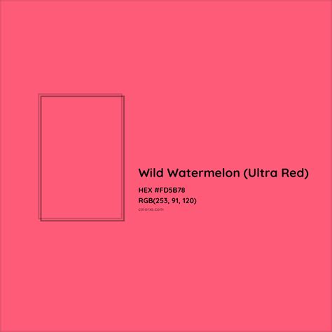 Wild Watermelon (Ultra Red) Complementary or Opposite Color Name and Code (#FD5B78) - colorxs.com