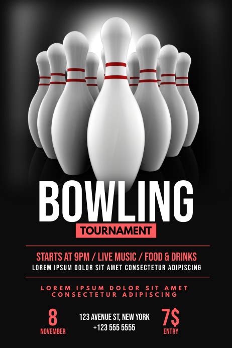 Bowling Tournament Flyer Template Postermywall