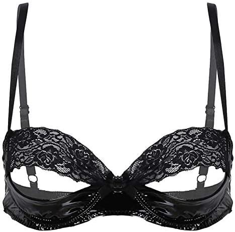 Amazon Yizyif Womens Open Cup Bra See Through Sheer Mesh Lingerie