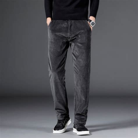 Plus Size 29 42 Men Corduroy Pants Spring Autumn Winter Fashion Casual Loose Slim Fit Straight