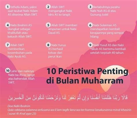 Peristiwa Penting Dibulan Muharram Perahu Pengampunan Allah