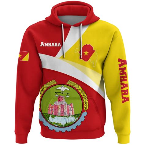 Amhara Flag Maps Red Pullover | Africazone.store - Africazone Store