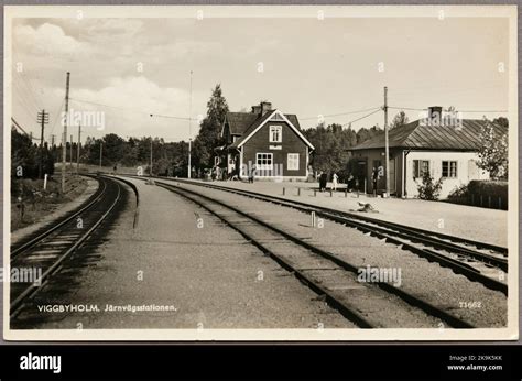 Viggbyholm Railway Station Stock Photo Alamy