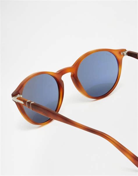 Lyst - Persol Round Sunglasses in Brown for Men