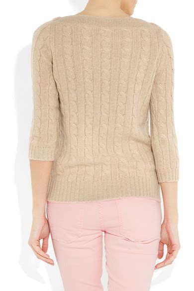 J Crew Cable Knit Cashmere Sweater Net A Porter Com