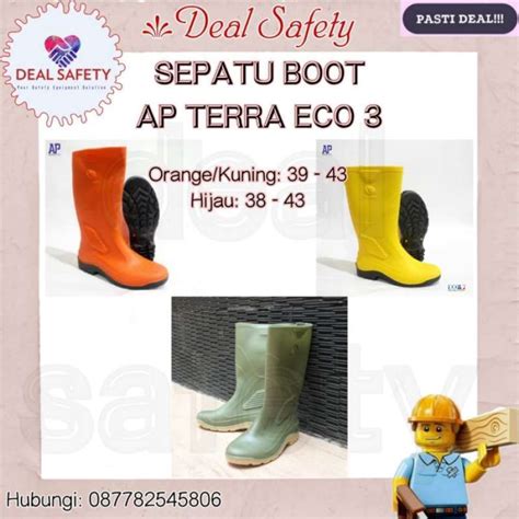 Promo Sepatu Boot Karet Ap Terra Eco3 Hijau 41 Diskon 50 Di Seller