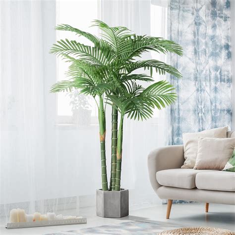 Cozy Castle 6Ft Artificial Palm Tree 68in Triple India Ubuy