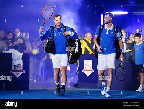 Scotland S Andy Murray And Jamie Murray Arrive On Court Ahead Of Their