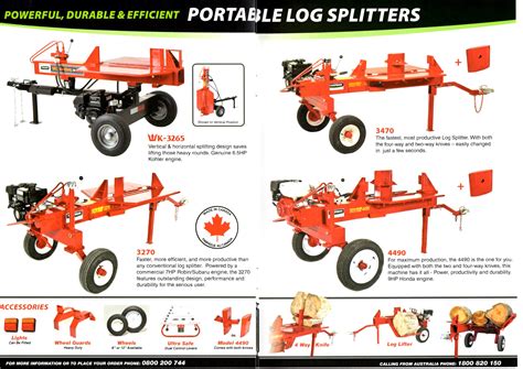 Quality Log Splitters Tas - Down the Road