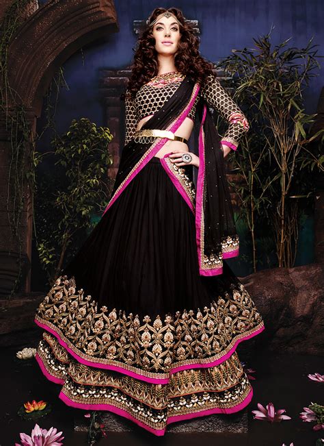 Black Net Designer Lehenga Choli