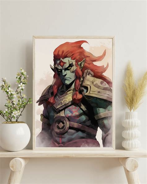 Ganondorf Portrait Zelda Art Collection Princess Zelda Wall Decor Watercolors Print Home Decor ...