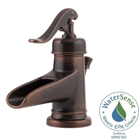 Pfister Ashfield 4 In Centerset Single Handle Bathroom Faucet In Rustic Bronze Lg42 Yp0u The