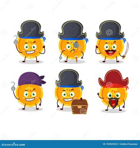 Cartoni Animati Con Varie Emozioni Di Pirati Illustrazione Vettoriale