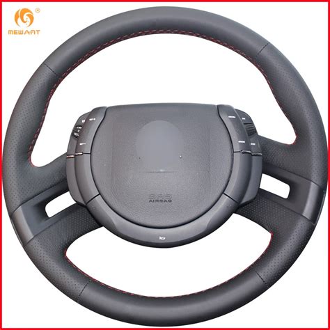 Buy Mewant Black Artificial Leather Car Steering Wheel Cover For Citroen C4