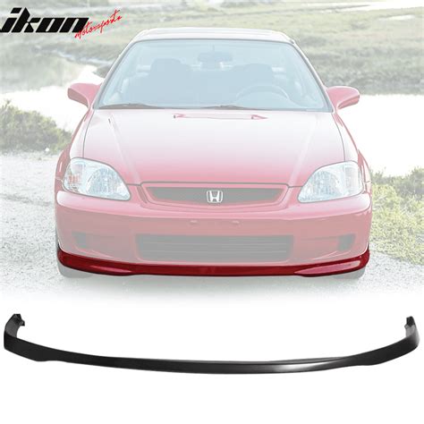 Ikon Motorsports Compatible With 99 00 Civic Ek 2dr 3dr 4dr Sir Si R Front Bumper Lip Spoiler