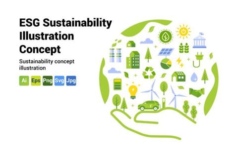 Esg Sustainability Illustration Concept Graphic By Innni Creative Fabrica